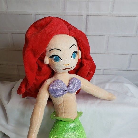 RARE Disney Princess Little Mermaid Plush Doll 20" Big Blue Eyes Stuffed Soft - Picture 2 of 10